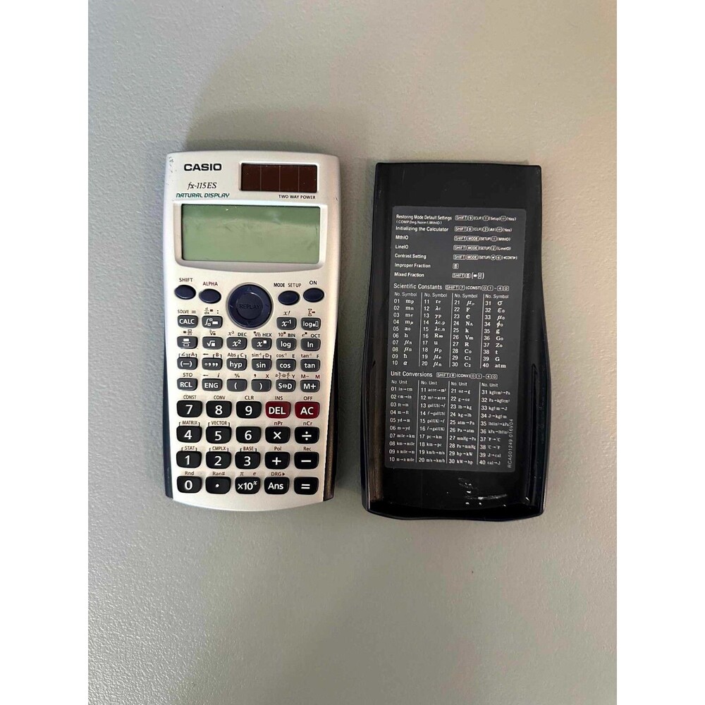 Casio Scientific Calculator fx-115 ES two way power